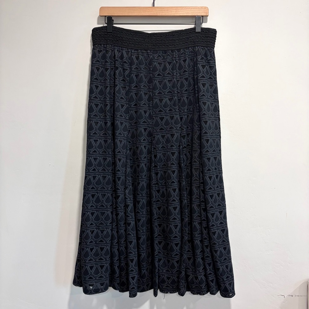 Lapis Pull On Waist Geometric Midi Skirt - Picture 8 of 11